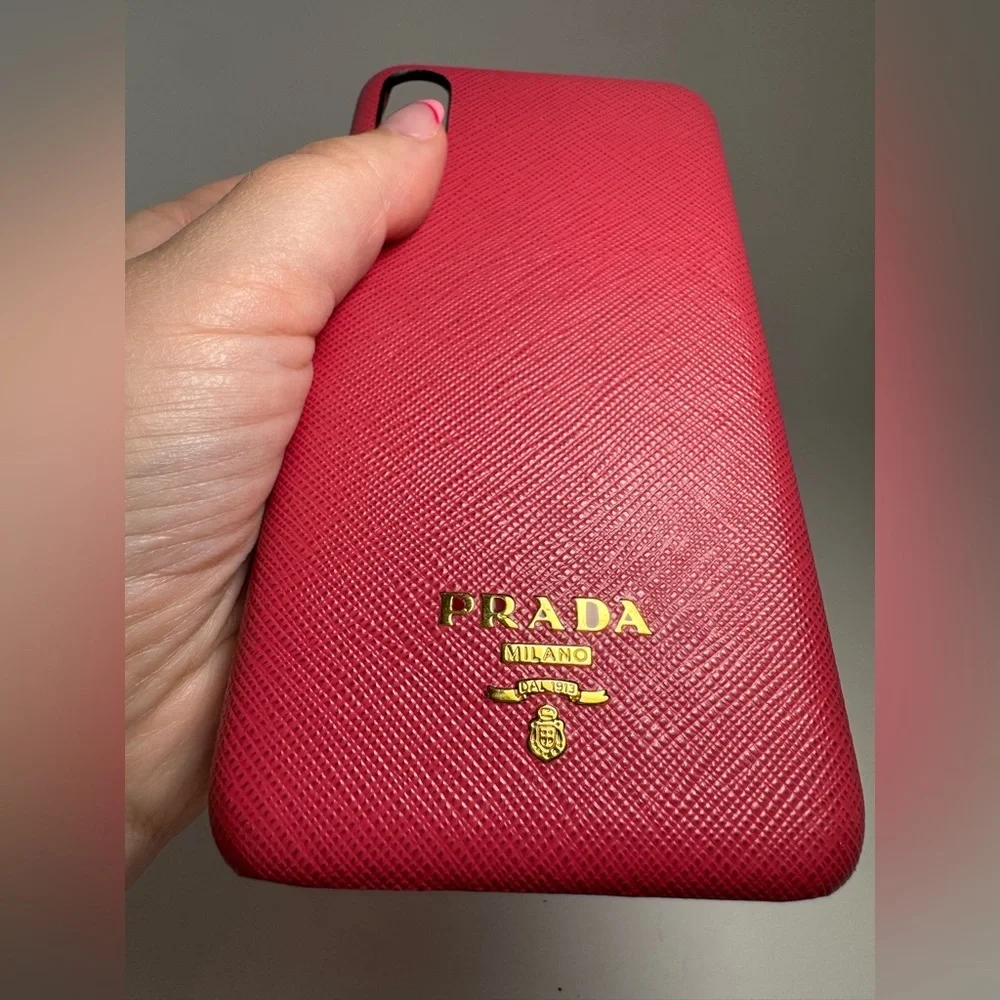 Prada Raspberry Pink Saffiano Leather IPhone X/XS Case
